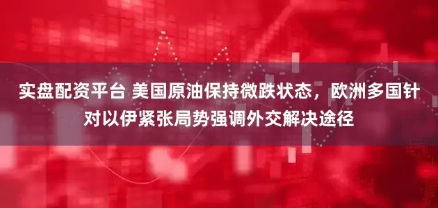 实盘配资平台 美国原油保持微跌状态，欧洲多国针对以伊紧张局势强调外交解决途径